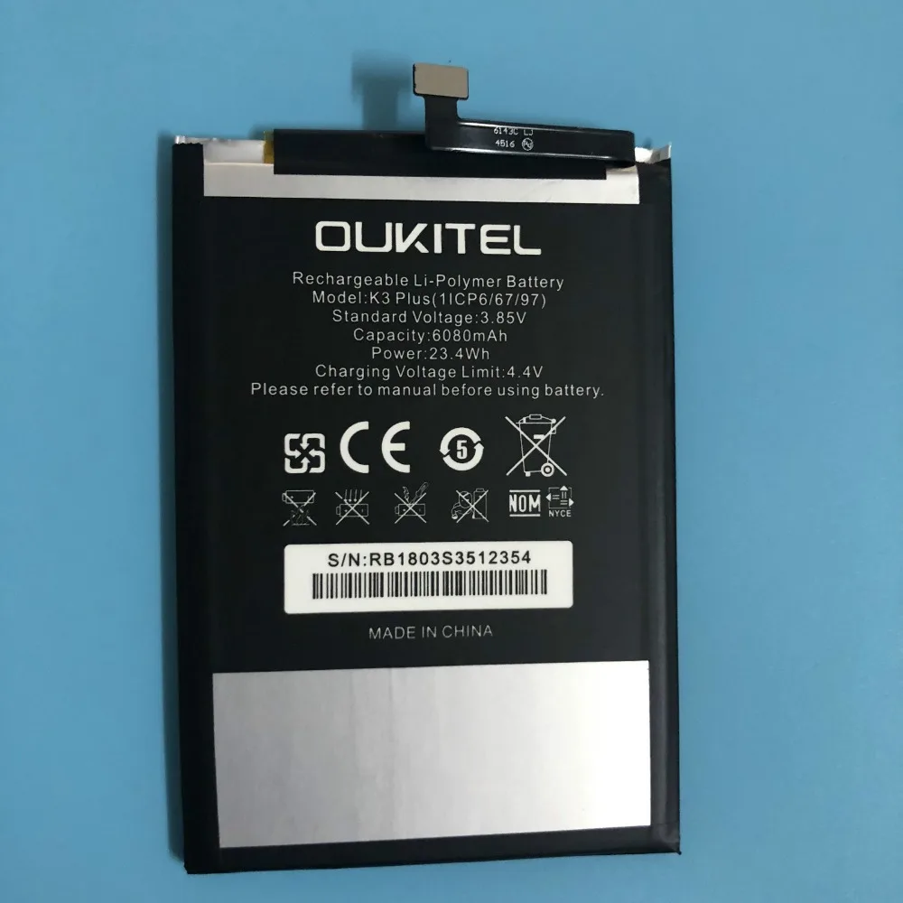 Аккумулятор для мобильного телефона OUKITEL K3 plus аккумулятор 6000 мАч долгое время