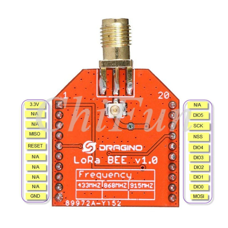 LoRa Bee модуль 100mW 433/868/915Mhz высокая чувствительность sx1278/sx1276 Lora ультра длинный