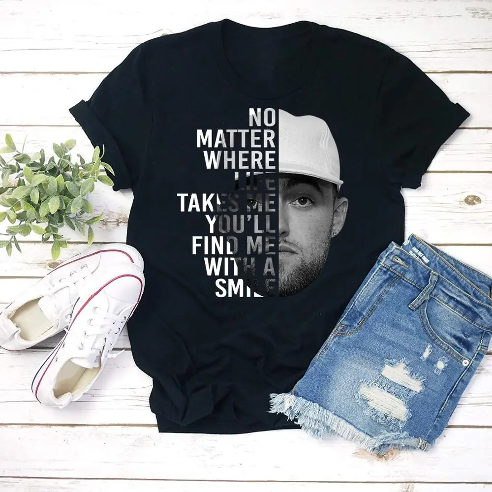 

Miller No Matter Where Life Takes Me You'Ll Find Me with A Smile T-Shirt New Unisex Funny Tops Tee Basic Models T Shirts for Men