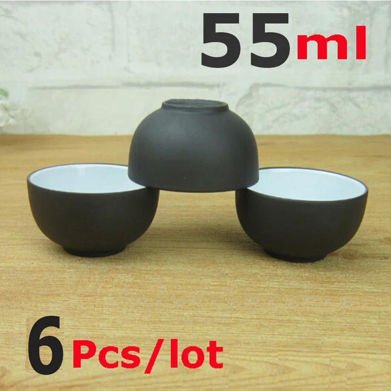 Горячая Распродажа 6 шт. Фиолетовый Глиняный чайный набор емкость 55 мл чайные