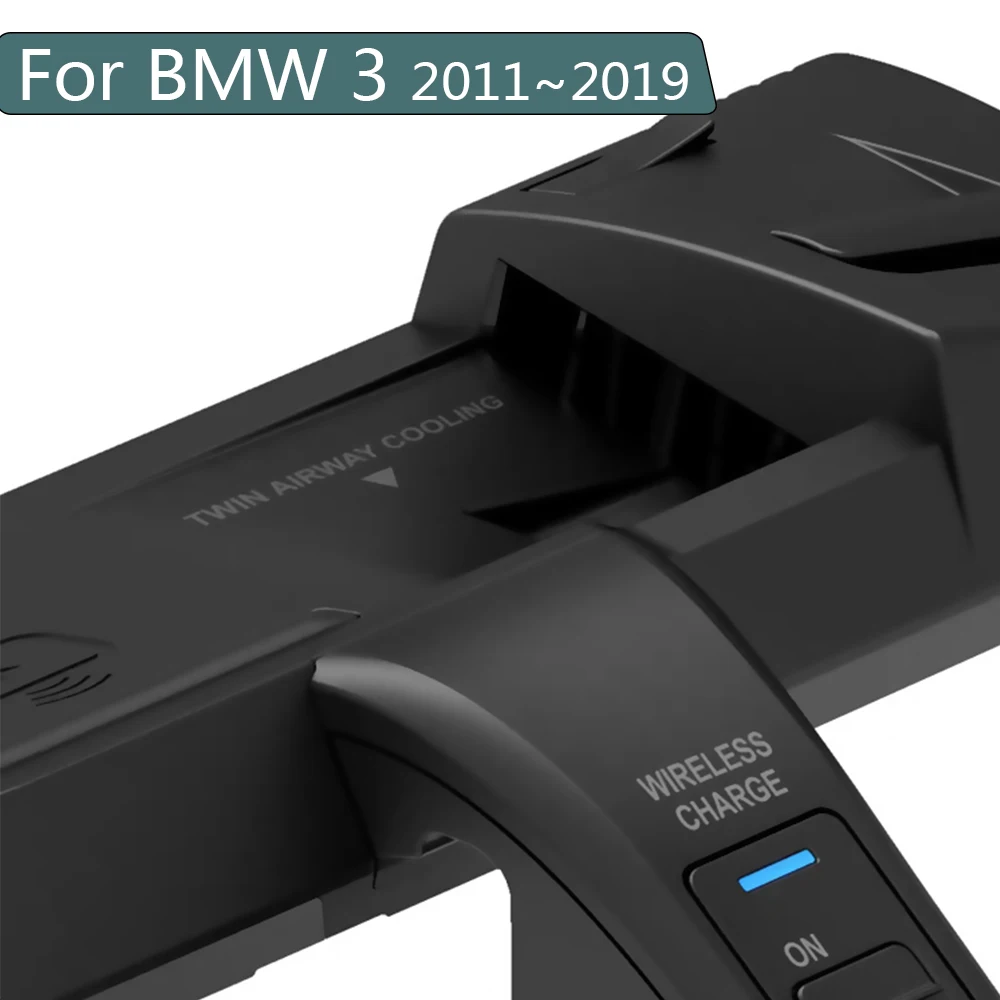 Беспроводное быстрое зарядное устройство 10 Вт для BMW 3 F30 2011 ~ 2019 iphone Android