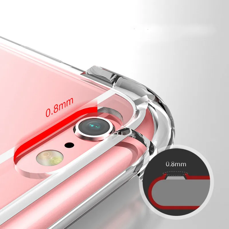 Модный противоударный бампер прозрачный силиконовый чехол для телефона iPhone X XS XR