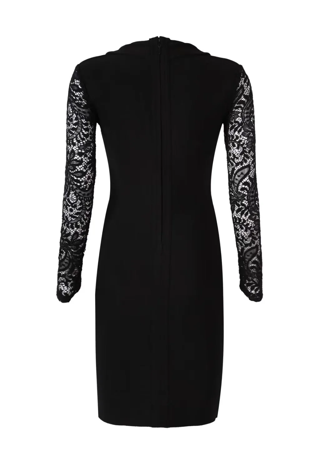 Fashion New Style Night Club Party Deep V-neck Lace Full Cool Slit Bandage Dress Sexy Women Celebrity Body Con Dresses Wholesale | Женская