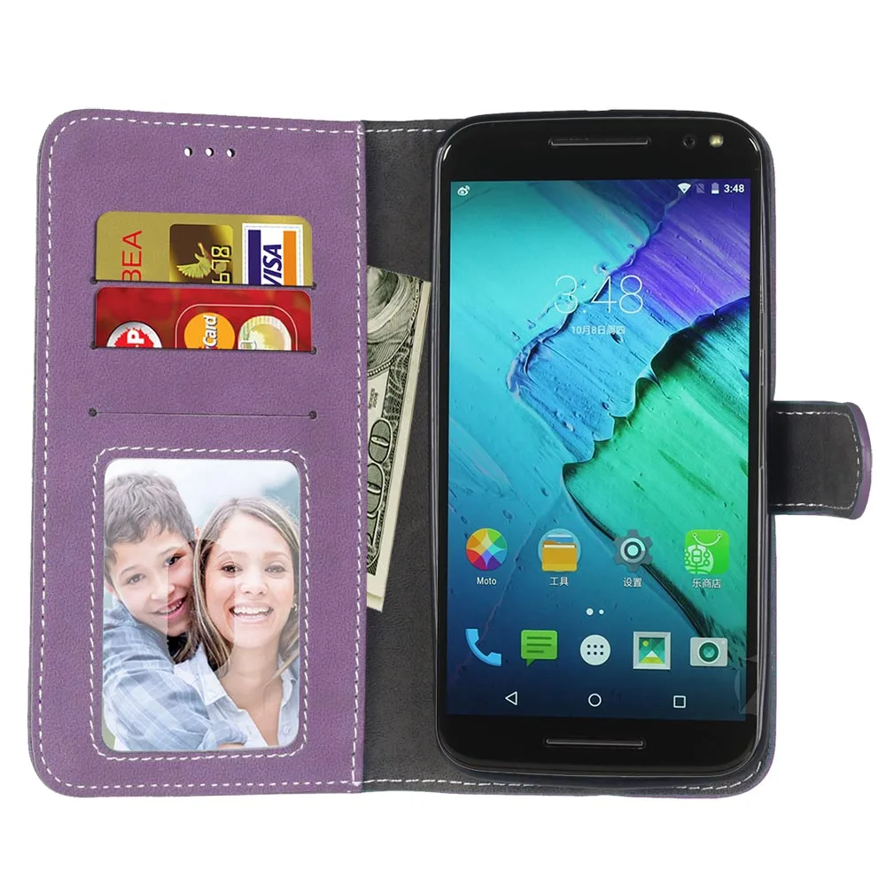 Чехол-книжка для Motorola Moto X style XT1572 XT1575 Матовый кожаный чехол телефона Pure Edition 1572 |