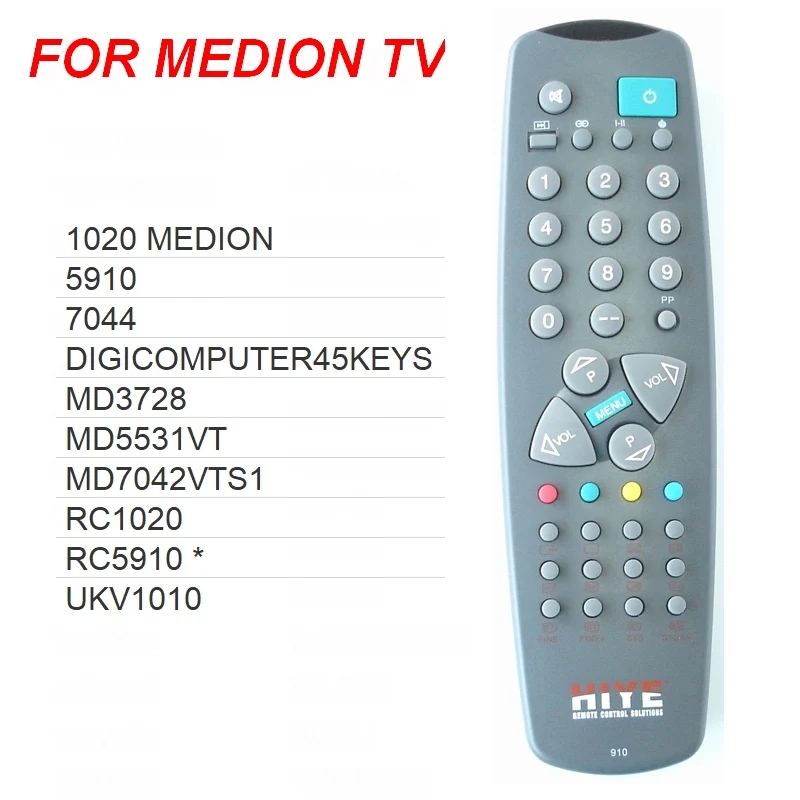 Пульт дистанционного управления для MEDION TV RC910 сменный пульт и прямого