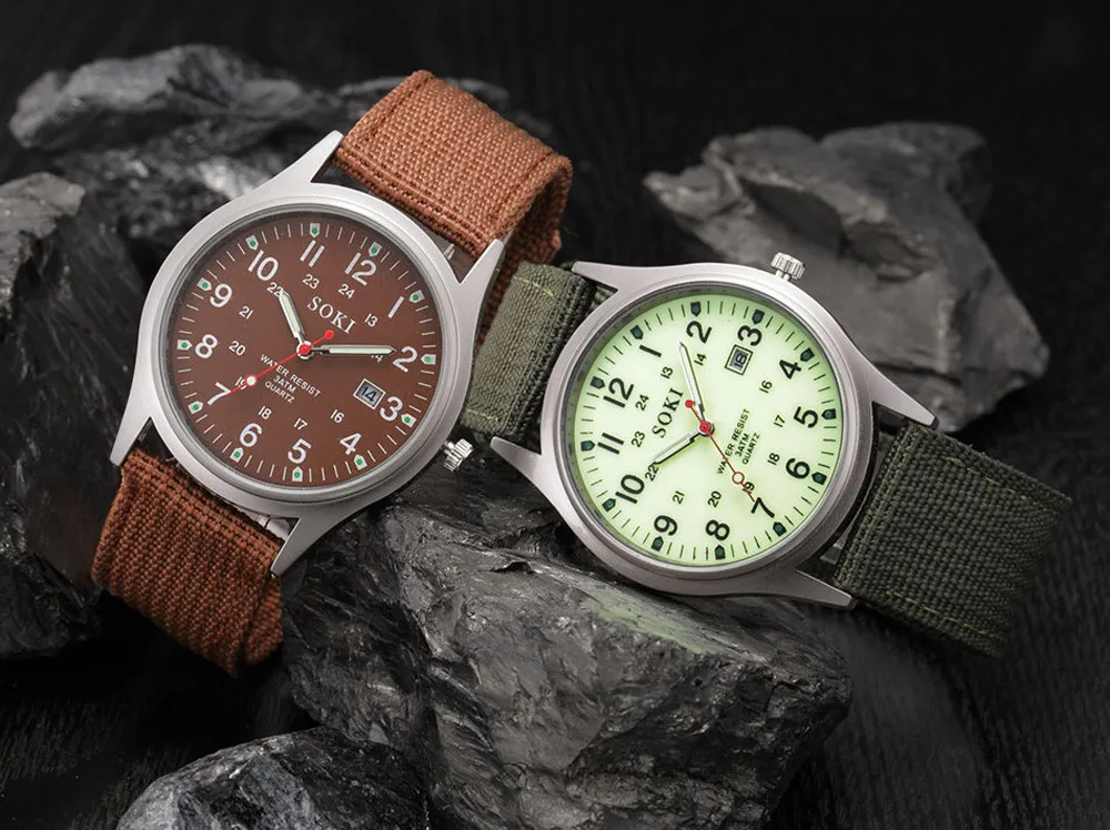2019 армейские военные мужские Дата полотно холста из нержавеющей стали