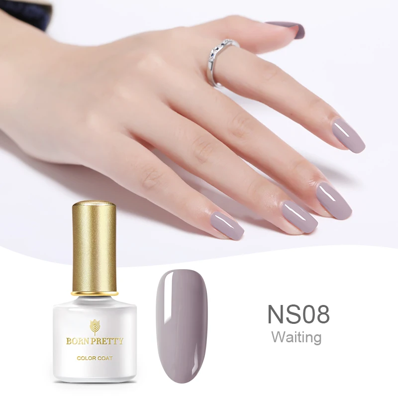 BP-NS08 Waiting BORN PRETTY 6 мл чистый цветной гель для ногтей лак цвета Полупостоянный замочить от УФ-гель лак для нейл-арта дизайн - Цвет: BP-NS08 Waiting