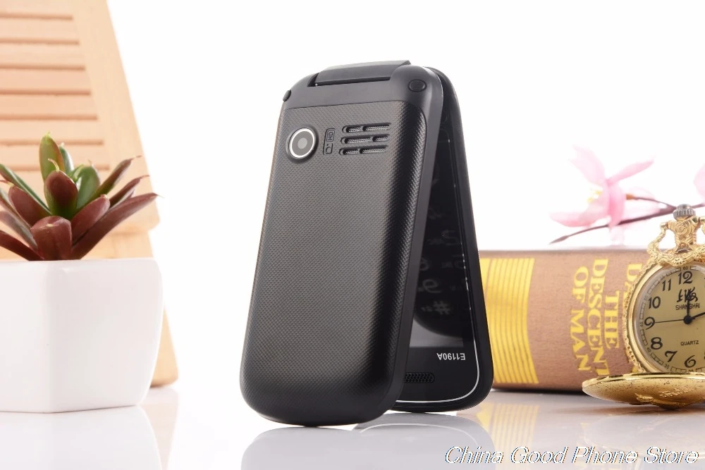 Двойной SIM Флип Мобильный телефон Bluetooth FM MP3 Vedio дешевый мобильный телефон для пожилых людей русская клавиатура TKEXUN E1190A