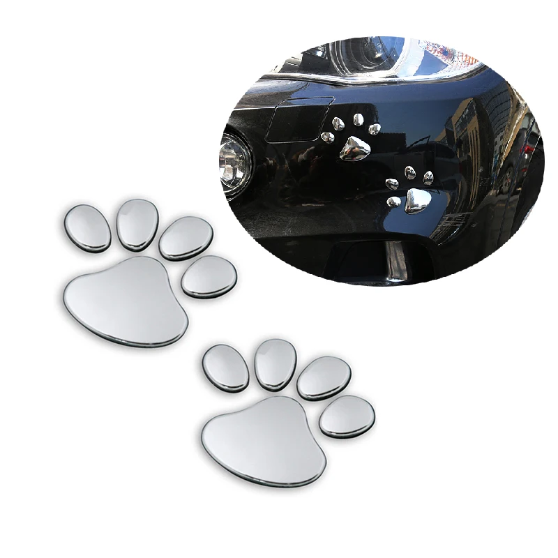 Автомобильный Стайлинг 3D наклейки на автомобильные следы собачки для volkswagen golf 4