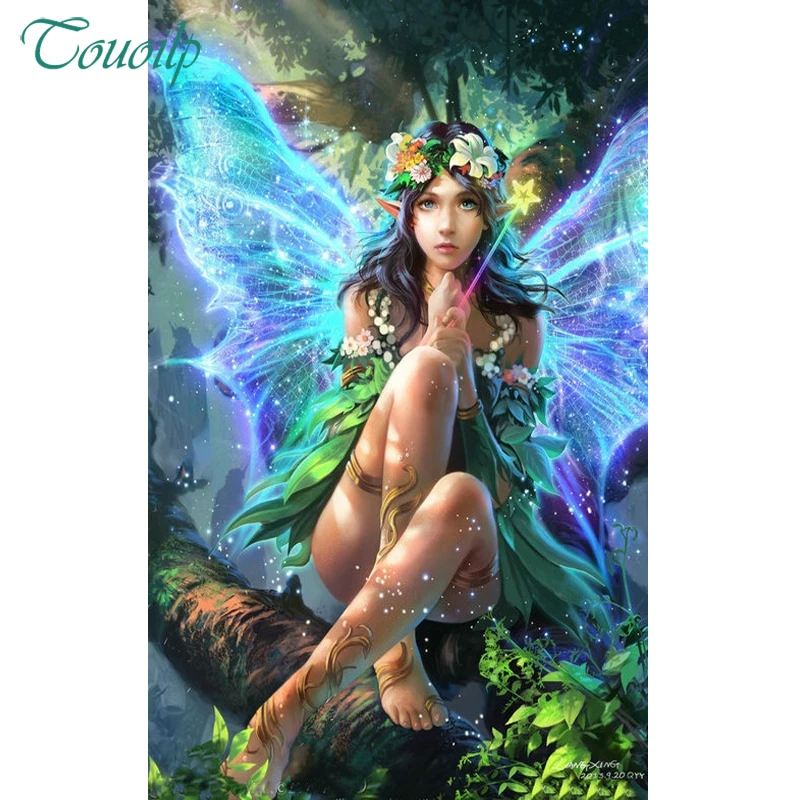 

Diamond mosaic Flower Fairy butterfly 5d diy Diamond Painting Cross Stitch cartoon girl Rhinestone diamond Embroidery Home Decor