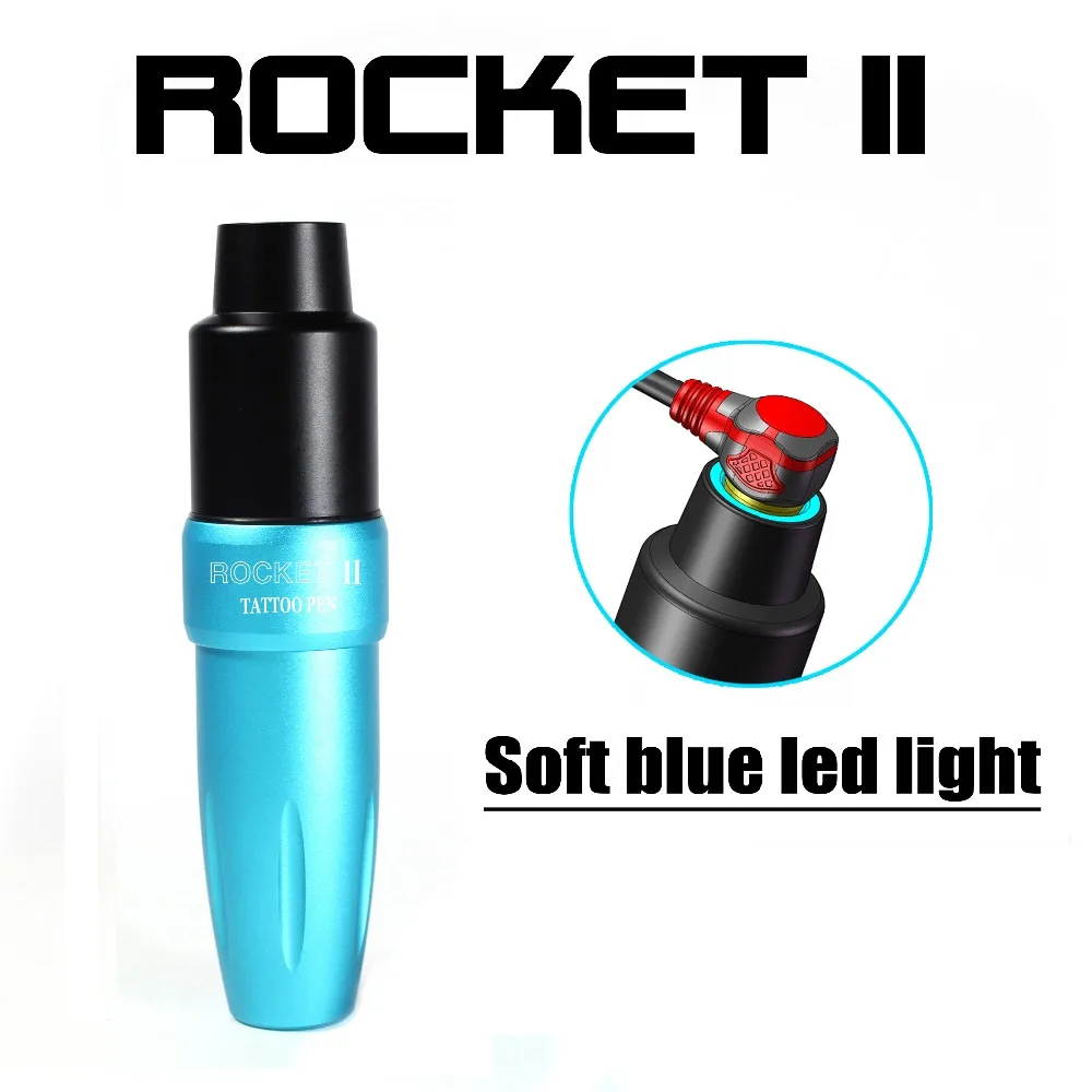 Newest! Tattoo Pen Rotary Cartridge LED Light Space Aluminum Permanent Makeup Eyebrow machine Rocket II | Красота и здоровье