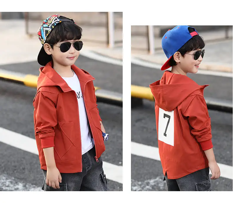 Boys jacket spring and autumn models big children's windbreaker children's baseball uniform boy jacket