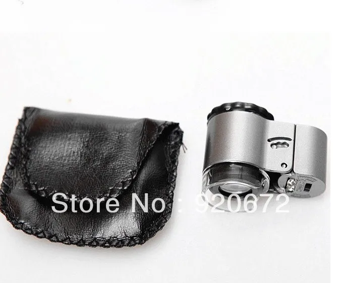 45X 2 led light Mini Microscope 3LR1130 Battery free shipping -NO.9882A | Инструменты