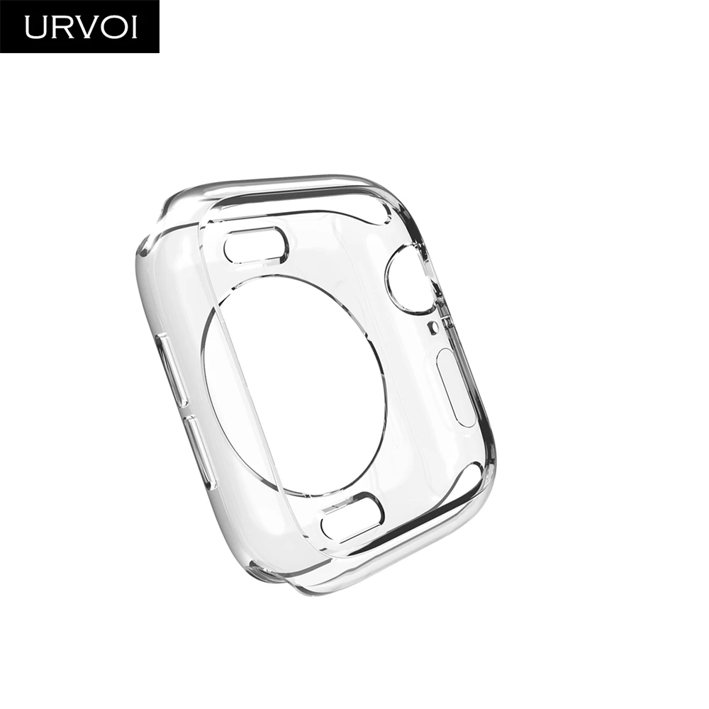 Чехол URVOI из ТПУ для apple watch series 5 4 32 прозрачный защитный чехол iWatch 38 42 40 44 мм тонкий