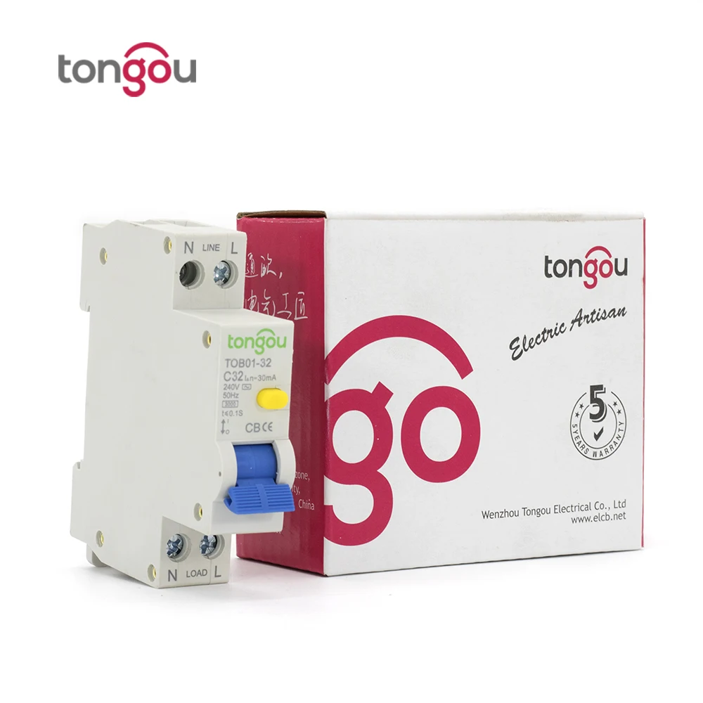 18mm RCBO ELCB 32A 30ma 1P+N Residual current Circuit breaker with over and Leakage protection | Обустройство дома