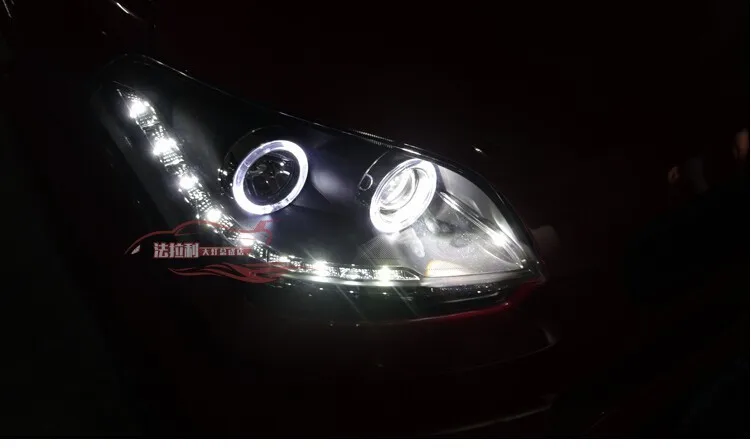 Автомобильный стиль для KIA SOUL фары 2009-2013 SOUL светодиодный фонарь для автомобиля angel eye светодиодный drl H7 hid Биксеноновые линзы ближнего света фара