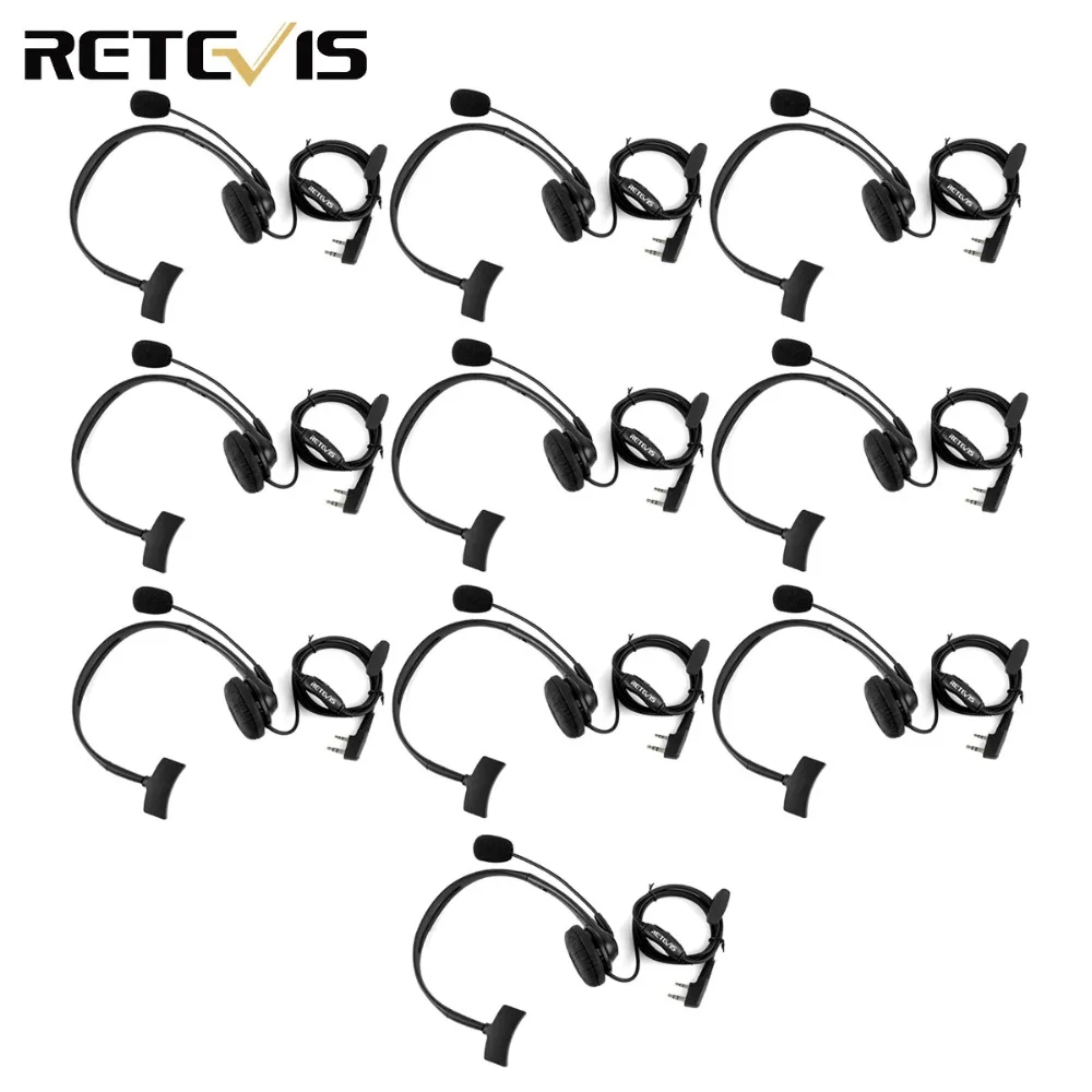 10 шт. 2 контактные наушники TK220 для Kenwood Baofeng UV 5R Retevis H777 RT5R Walkie Talkie C9009A|headset mic|headset mic