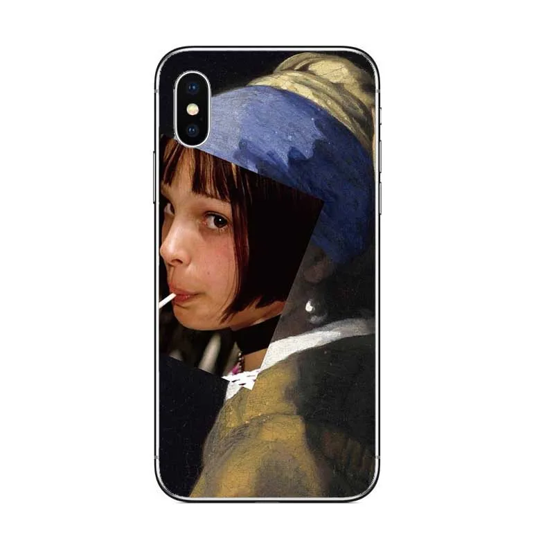 Mona Lisa забавные имитирующие художественные чехлы для iPhone X XR XS MAX Van gogh Starry Phone Чехол