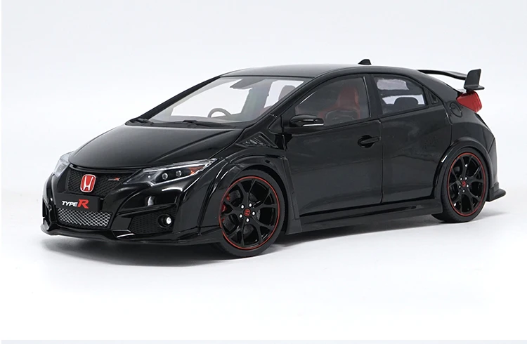 1:18 Модель литья под давлением для Honda Civic TYPE R 2016 игрушечный автомобиль из черного