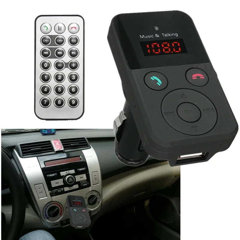 Lonleap Беспроводной Bluetooth Handsfree Car Kit ЖК дисплей FM передатчик модулятор