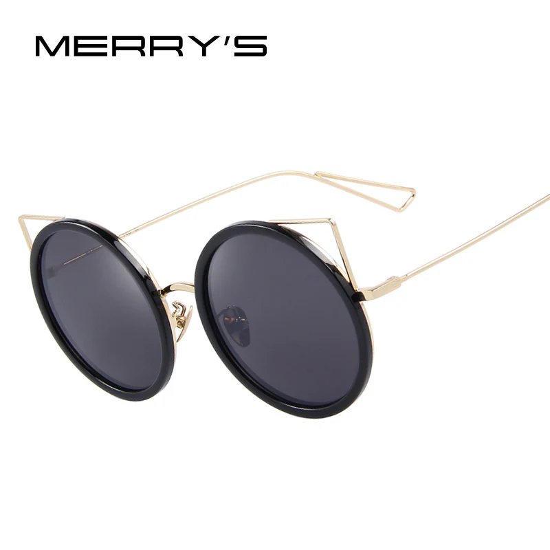 Для женщин солнцезащитные очки кошачий глаз Брендовая Дизайнерская обувь темные