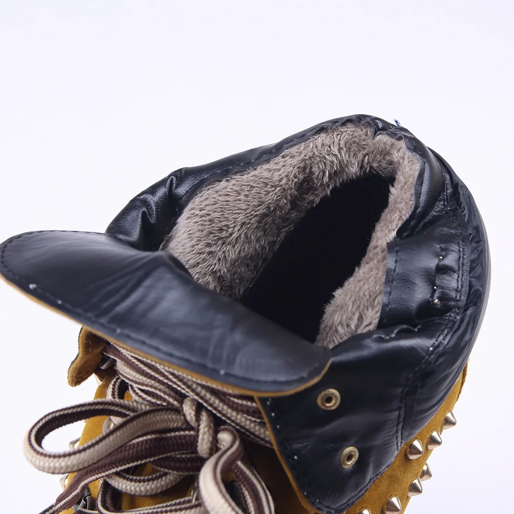 Idg бренд искусственной замши коричневый металлический Заклёпки нейлоновые