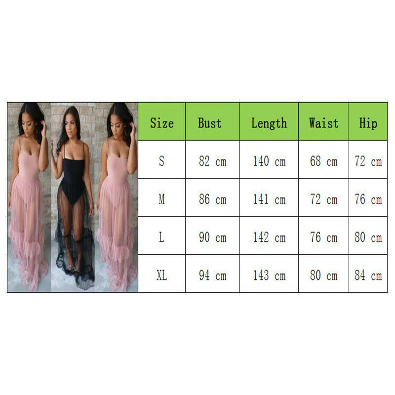 Женское Прозрачное платье длинное прозрачное Сетчатое без рукавов с кружевной