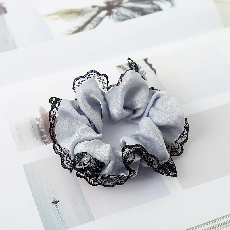 New arrival Fashion women pretty Fabric lace Hair band cute hair Scrunchies girl's Tie Accessories Ponytail Holder |
