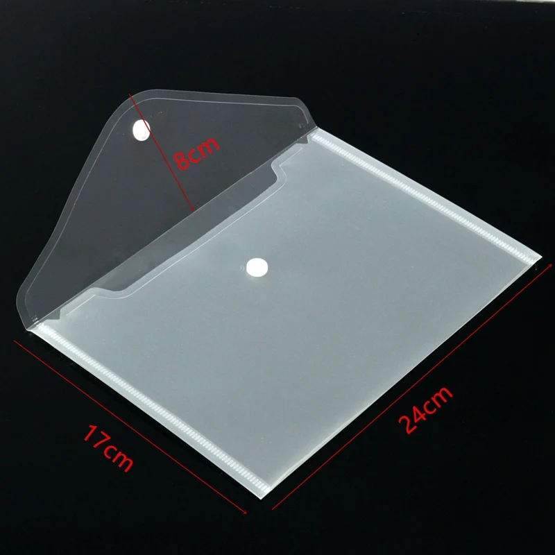 

12pcs/set Transparent Plastic A5 Folders File Bag Document Hold Bags Folders Filing Paper Storage Office School Supplies