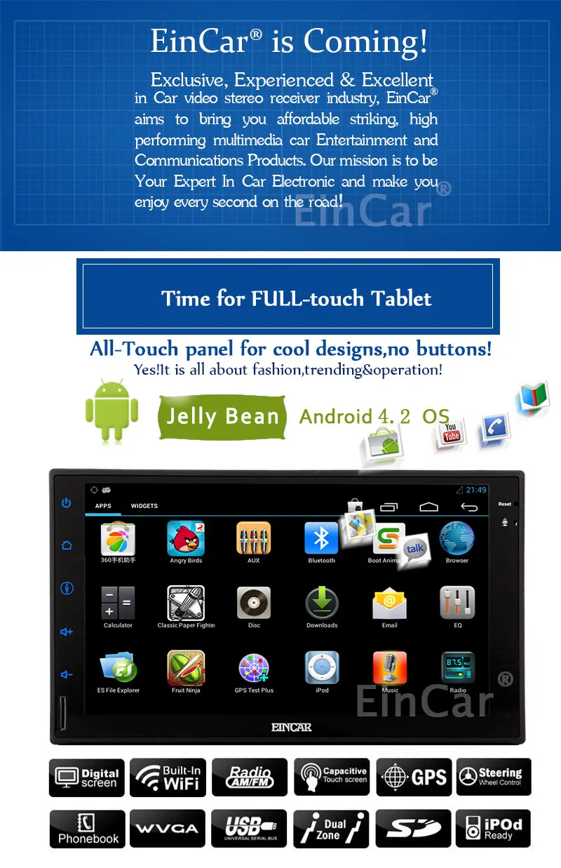 GPS музыке стерео 1080 P автомагнитолы Авто Android 5.1 автомобиль Радио Bluetooth Wi Fi OBD2 PC 4 core 2