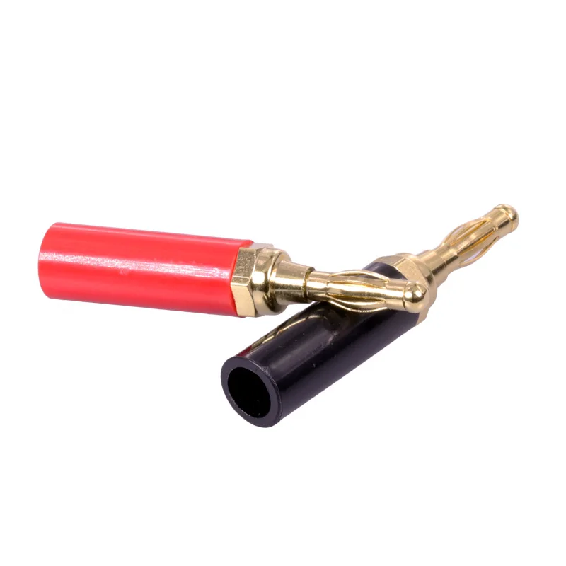 8pcs/4pairs Gold Speaker Banana Plug connector DIY Free Soldering Black&ampRed | Обустройство дома