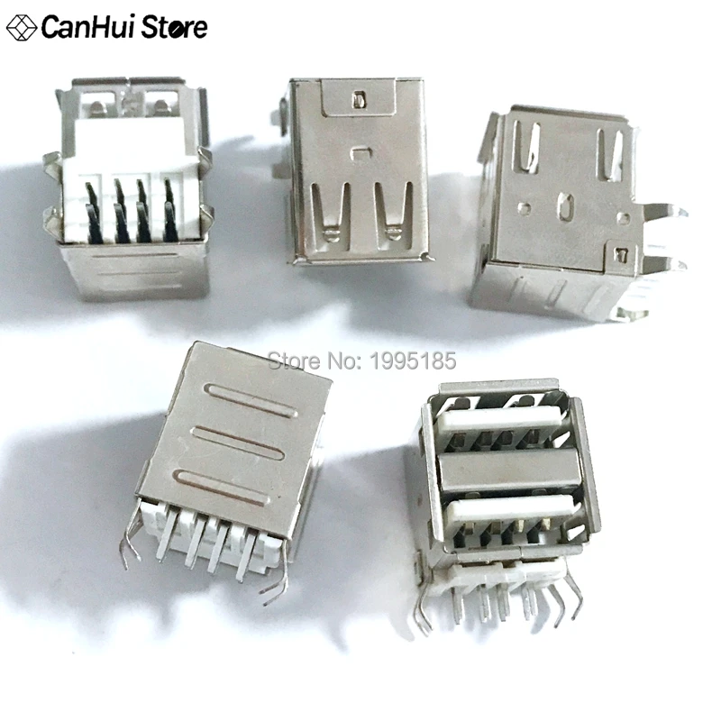 

10 шт. разъемы USB-A женского типа 90 градусов