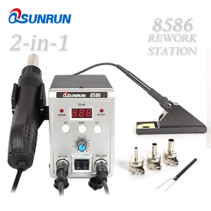 8586 700 Вт ESD паяльная станция, СВЕТОДИОДНЫЙ Цифровой паяльник, станция для распайки BGA, паяльная станция, пистолет горячего воздуха, сварочный ремонт