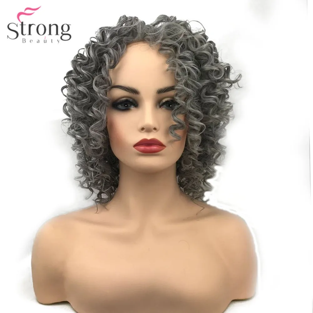 StrongBeauty Женские синтетические кружевные передние парики серые/светильник
