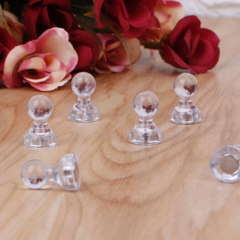 6 шт. прозрачные бесцветные магнитные нажимные булавки-идеальные магниты для