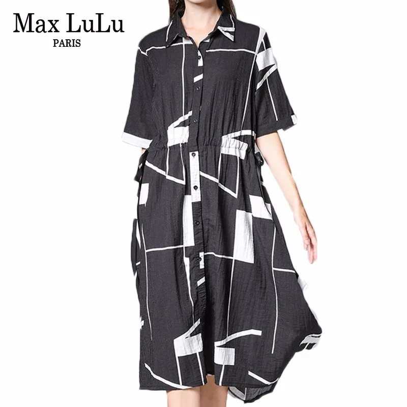Max LuLu Лето 2020 модная Корейская женская готическая одежда женские элегантные