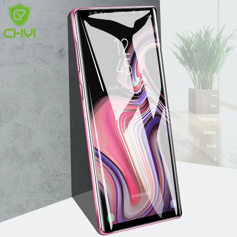 CHYI для samsung note 9 Оригинальное защитное стекло изогнутая силиконовая пленка Защита