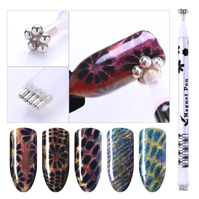 Magnetic stick2 LILYCUTE 3D Хамелеон кошачьи глаза УФ-Гель-лак замачиваемый магнитный лак для ногтей Дизайн ногтей Полупостоянный Светодиодный УФ Гель-лак для ногтей - Цвет: Magnetic stick2
