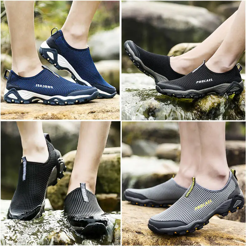 TOURSH Breathable Mesh Summer Men Casual Shoes Super Light Flats Slip On Male Fashion tenis masculino adulto Size 39-44 |