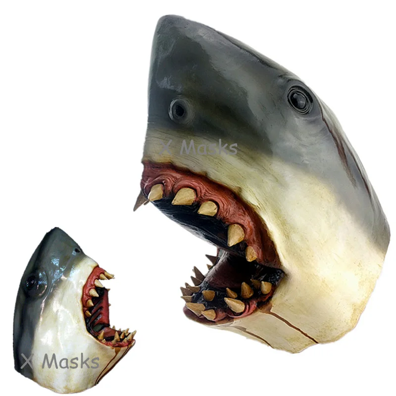 Маска Bapa Great White Shark Jaws латексная маска для Хэллоуина полные маски страшные