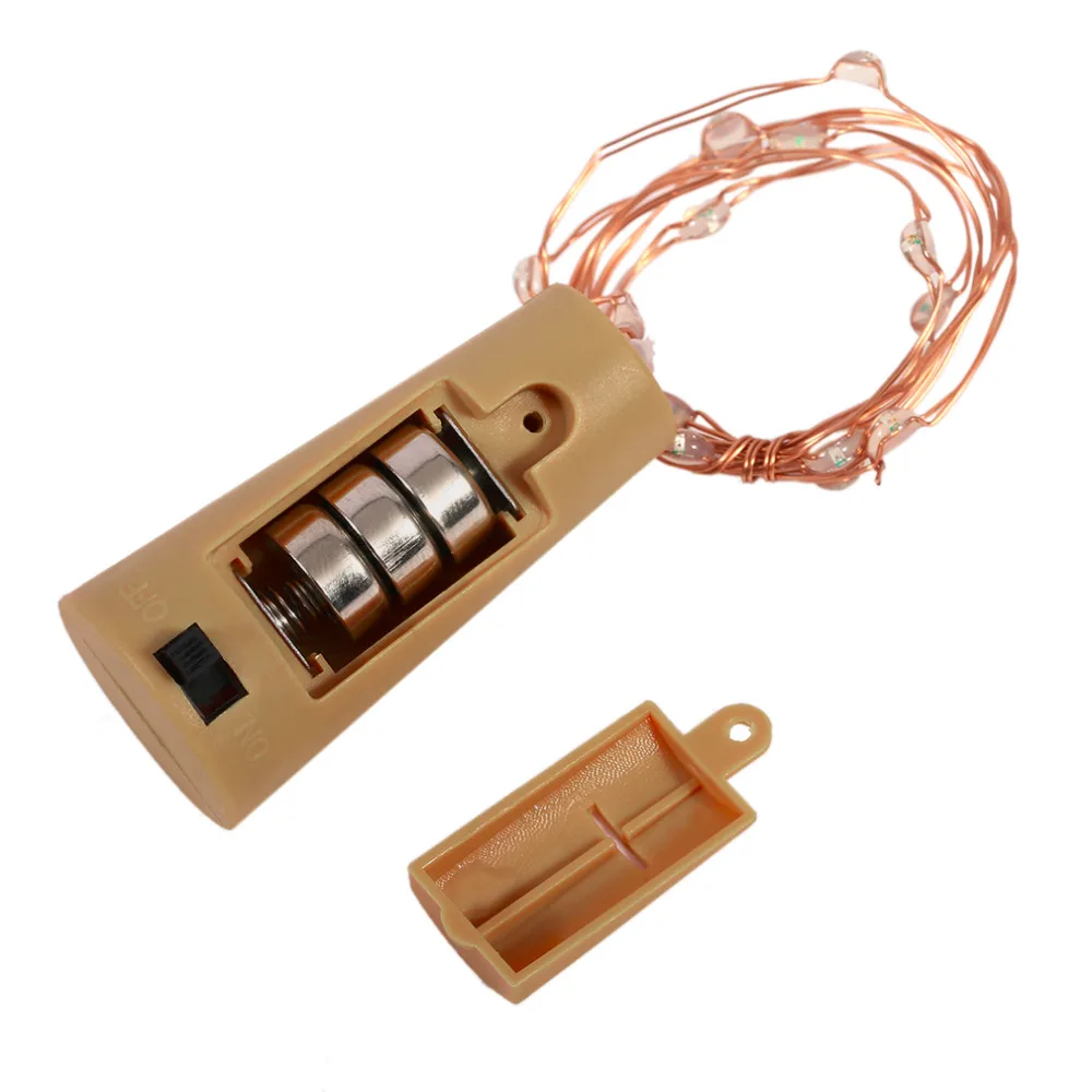 ICOCO Quality Romantic Copper Wire Cork Shaped LED Night Starry Light String Lamp Christmas Decoration Home Decor 50CM 15 LEDs | Лампы и