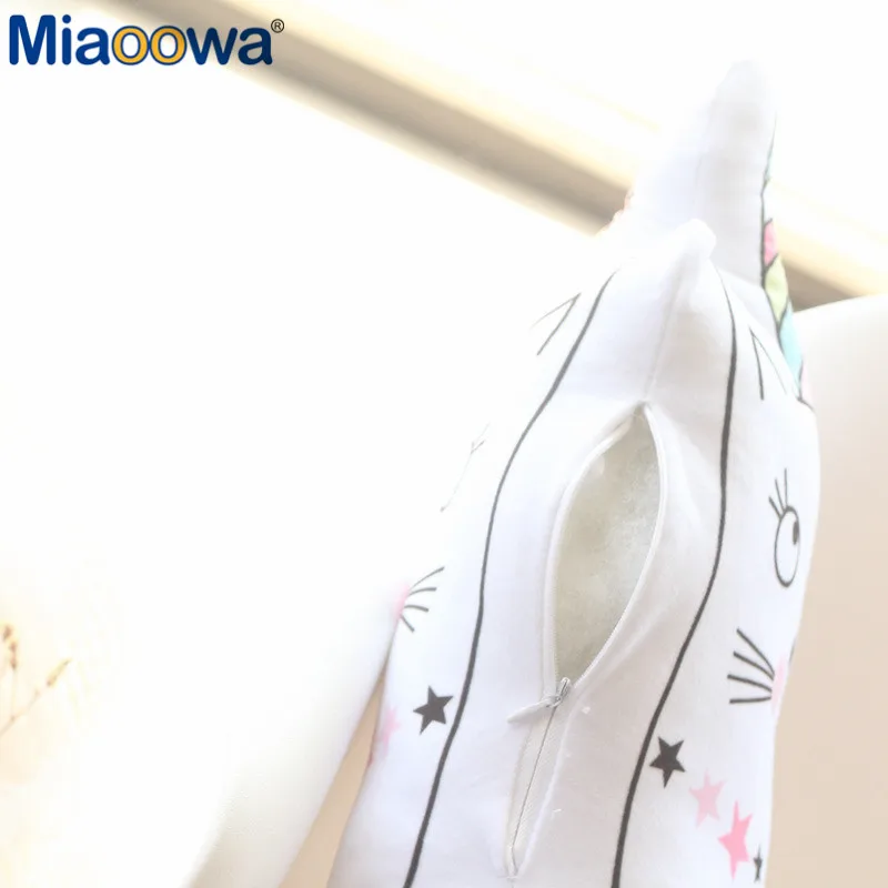 

Kawaii Unicorn, One-horned Cat, Icecream Plush Pillow Cute Soft Animal Shaped Doll Baby Kids Bedroom Decoration Christmas Gift