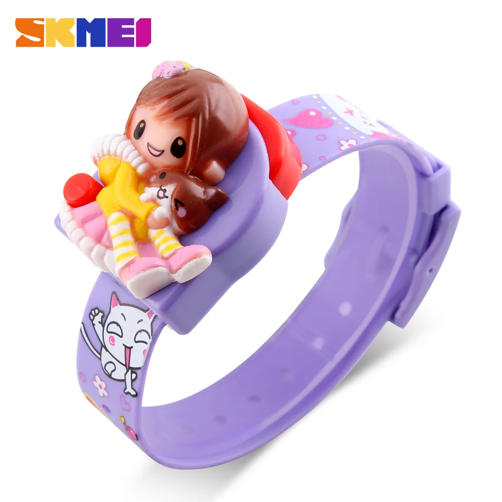 Детские часы милые детские с героями мультфильмов SKMEI модные творческие