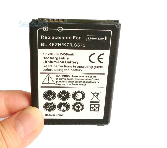 Seasonye 2450mAh BL 46ZH / BL46ZH Замена литий ионной батареи для LG K7 LS675 TRIBUTE 5 MS330 X210 + код