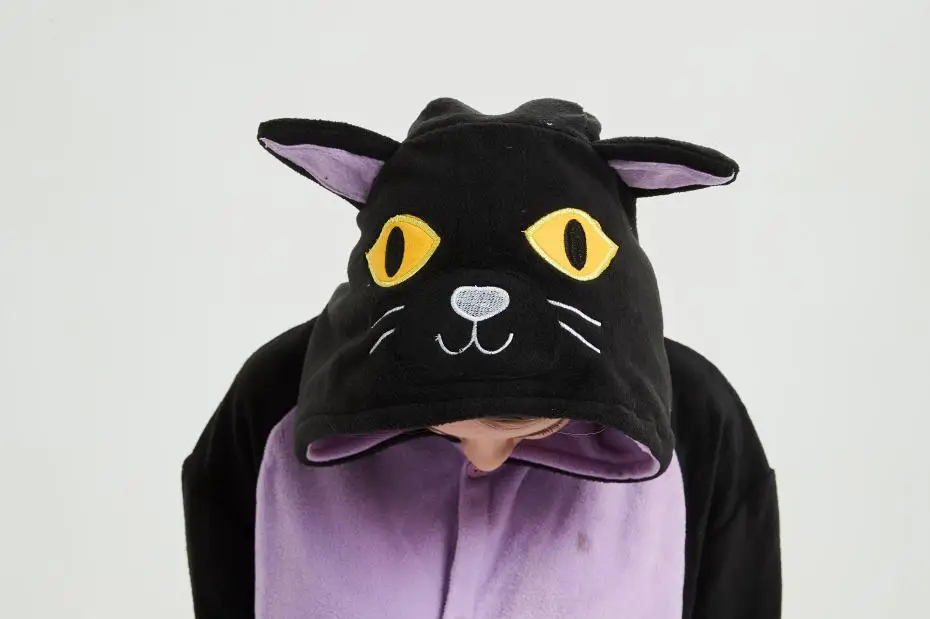 2019 кигуруми Полуночный Кот косплей костюм на Хэллоуин женские милые Мультяшные