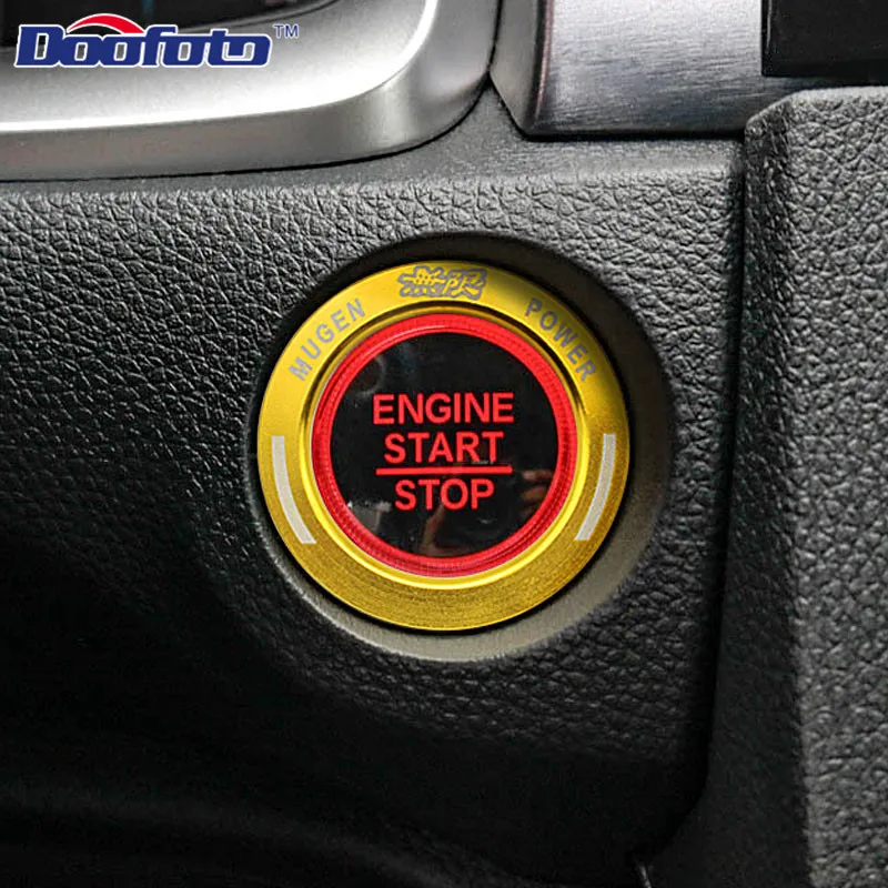 Doofoto Набор для автостайлинга для Honda Mugen кнопка запуска автомобиля брелоки крышка двигателя подходит для Honda Civic наклейки на авто аксессуары