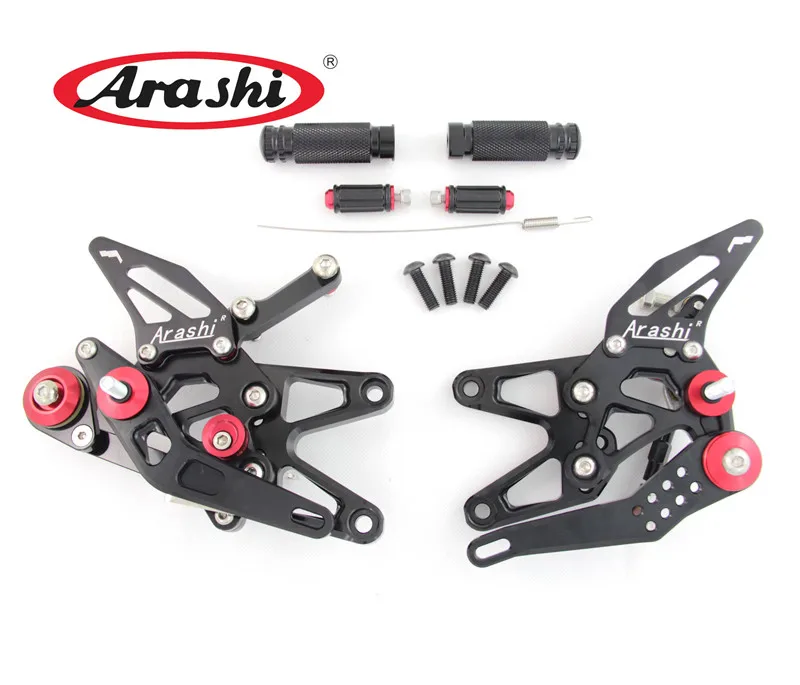 Черный Arashi для TRIUMPH DAYTONA 675 675R 2013- Rider подножки CNC Регулируемые подножки Rearset части 675-R - Цвет: Черный