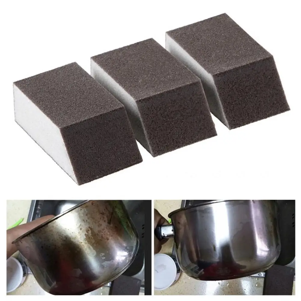 CC Волшебная щетка из глинозема Emery губка ржавчины пятна грязи зазор Чистая чаша