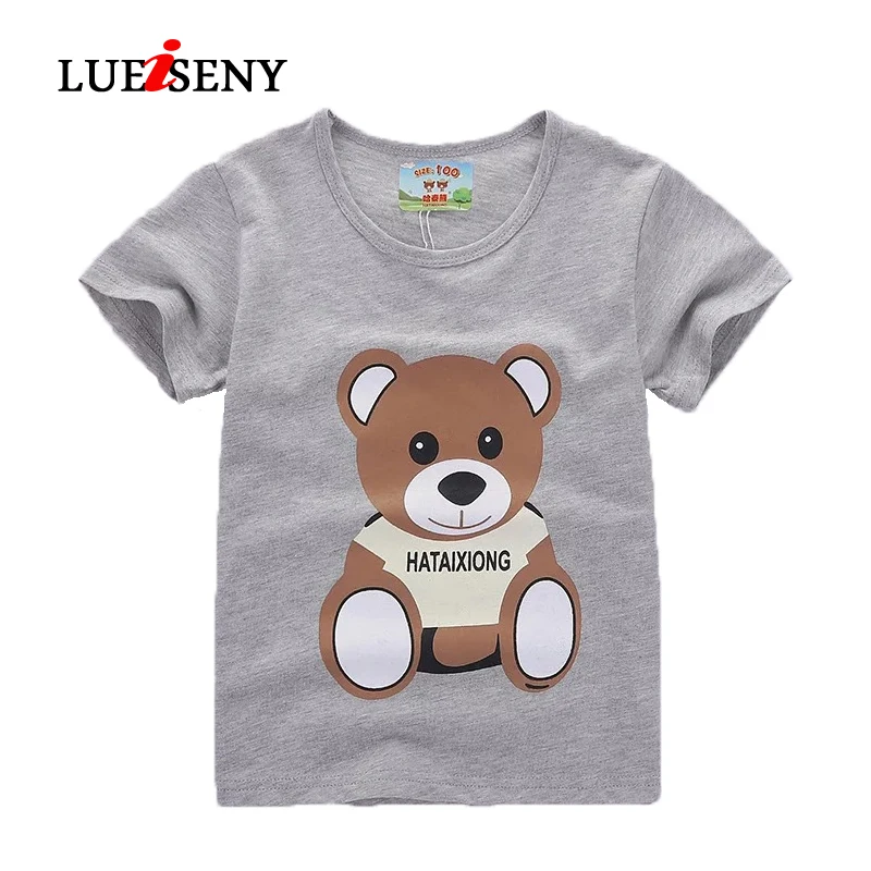 LUEISENY/футболка топы для девочек летняя одежда детская футболка с короткими