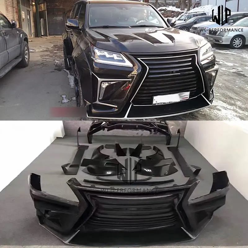 Высококачественный FRP материал передний и задний бампер боковые юбки Стайлинг